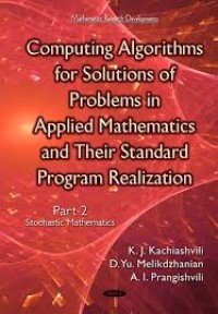 Computing Algorithms of Solution of Problems of Applied Mathematics and Their Standard Program Realization: Part 2 Stochastic Mathematics